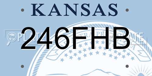 246FHB Kansas License Plate