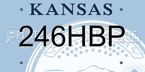 246HBP Kansas License Plate