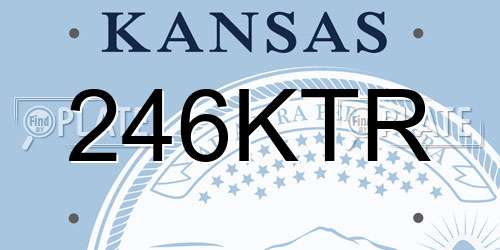 246KTR Kansas License Plate