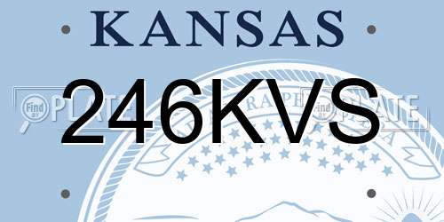 246KVS Kansas License Plate
