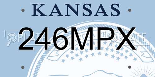 246MPX Kansas License Plate