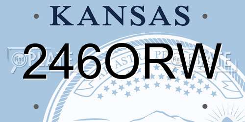 246ORW Kansas License Plate