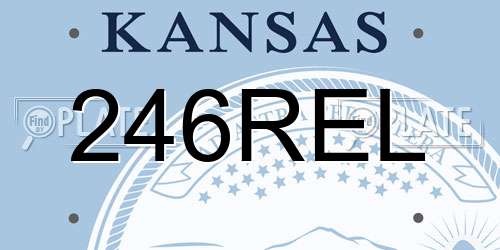 246REL Kansas License Plate