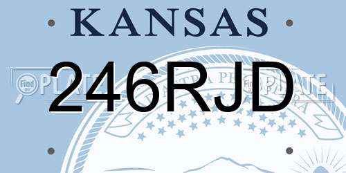 246RJD Kansas License Plate