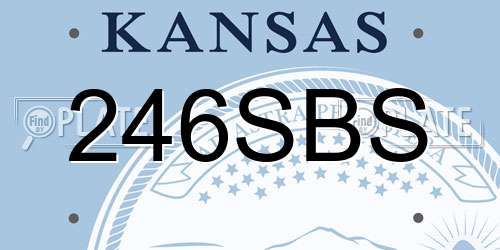 246SBS Kansas License Plate