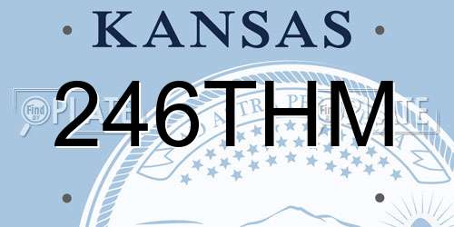 246THM Kansas License Plate