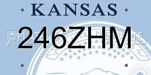 246ZHM Kansas License Plate