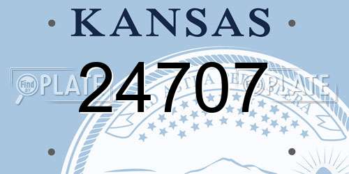 24707 Kansas License Plate