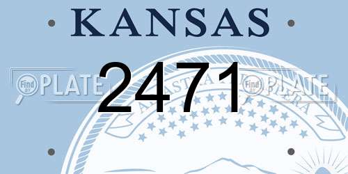 2471 Kansas License Plate