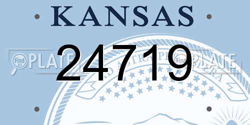 24719 Kansas License Plate