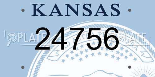 24756 Kansas License Plate