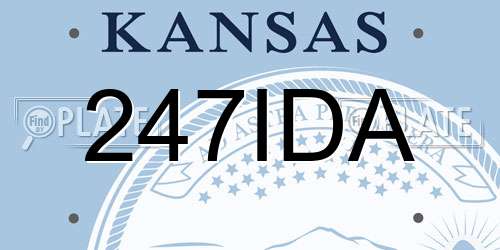 247IDA Kansas License Plate