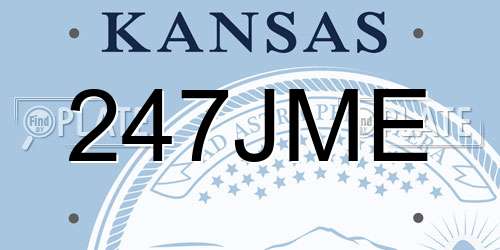 247JME Kansas License Plate