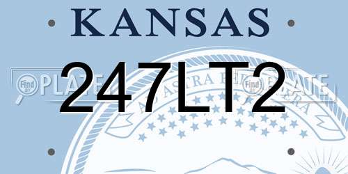 247LT2 Kansas License Plate