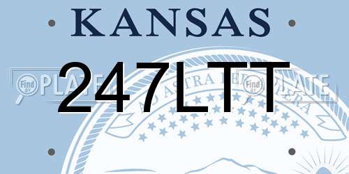 247LTT Kansas License Plate