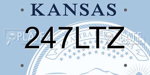 247LTZ Kansas License Plate