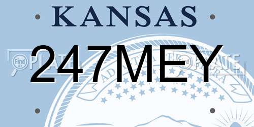 247MEY Kansas License Plate