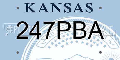 247PBA Kansas License Plate