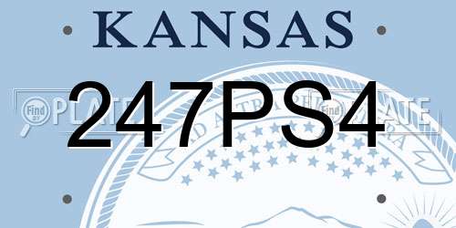 247PS4 Kansas License Plate
