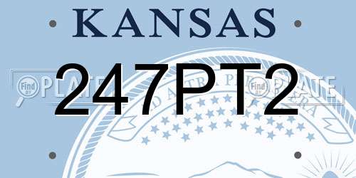 247PT2 Kansas License Plate
