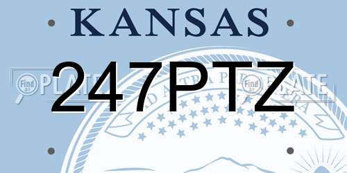 247PTZ Kansas License Plate