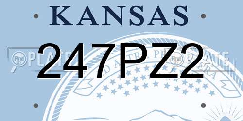 247PZ2 Kansas License Plate