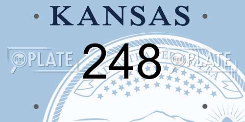 248 Kansas License Plate