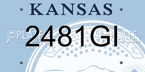 2481GI Kansas License Plate