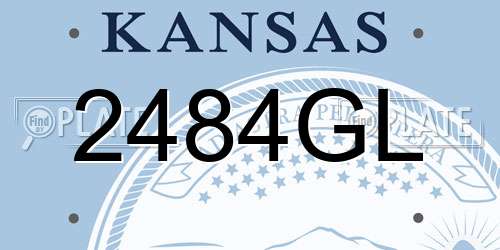 2484GL Kansas License Plate