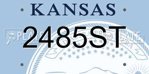 2485ST Kansas License Plate