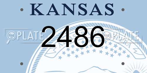 2486 Kansas License Plate