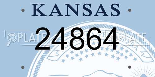 24864 Kansas License Plate
