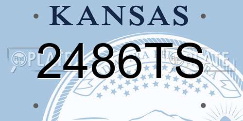2486TS Kansas License Plate
