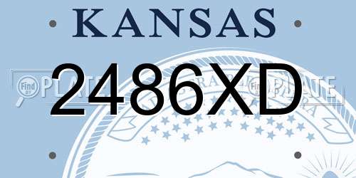 2486XD Kansas License Plate