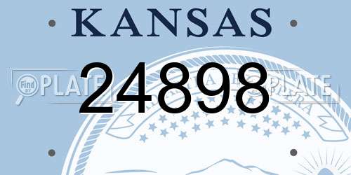 24898 Kansas License Plate