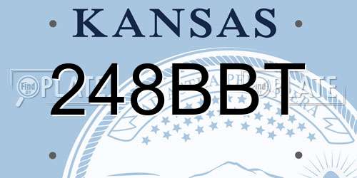 248BBT Kansas License Plate