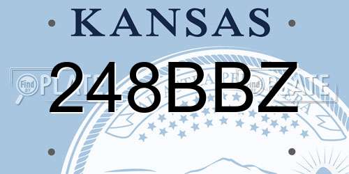 248BBZ Kansas License Plate
