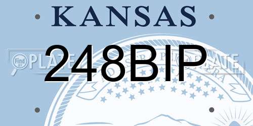 248BIP Kansas License Plate