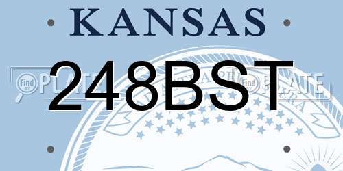 248BST Kansas License Plate