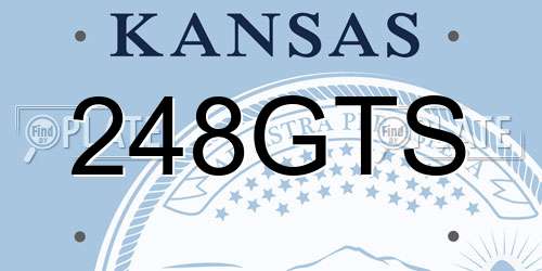 248GTS Kansas License Plate