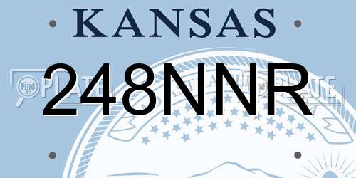 248NNR Kansas License Plate
