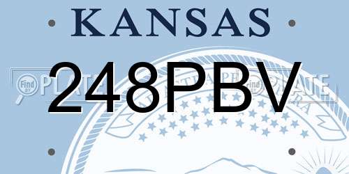 248PBV Kansas License Plate