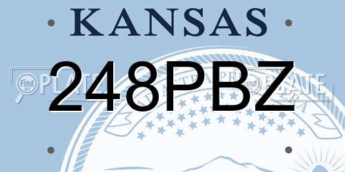 248PBZ Kansas License Plate
