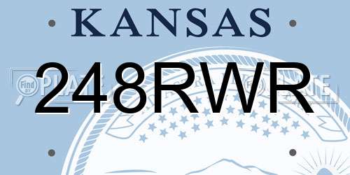 248RWR Kansas License Plate