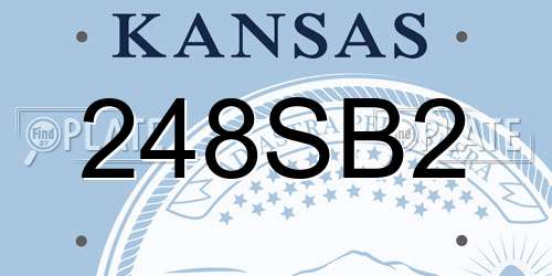 248SB2 Kansas License Plate