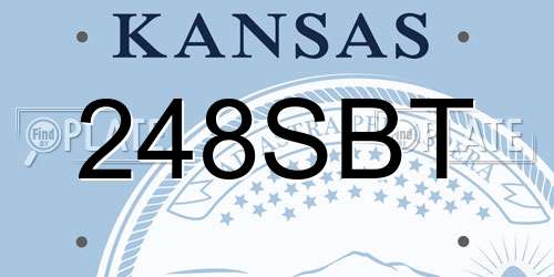 248SBT Kansas License Plate