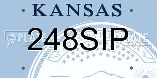 248SIP Kansas License Plate