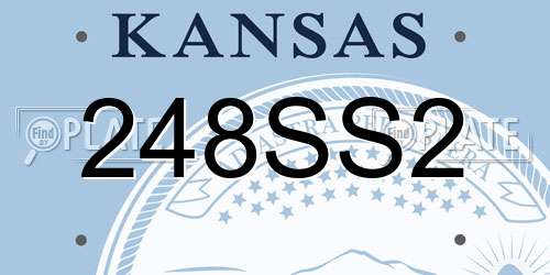 248SS2 Kansas License Plate
