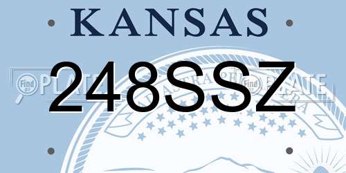 248SSZ Kansas License Plate