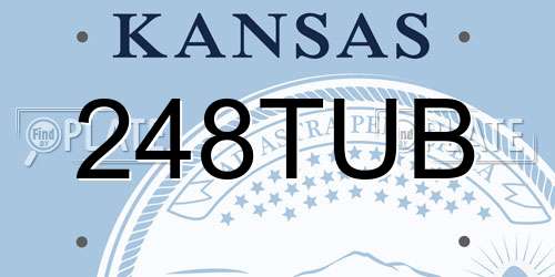 248TUB Kansas License Plate